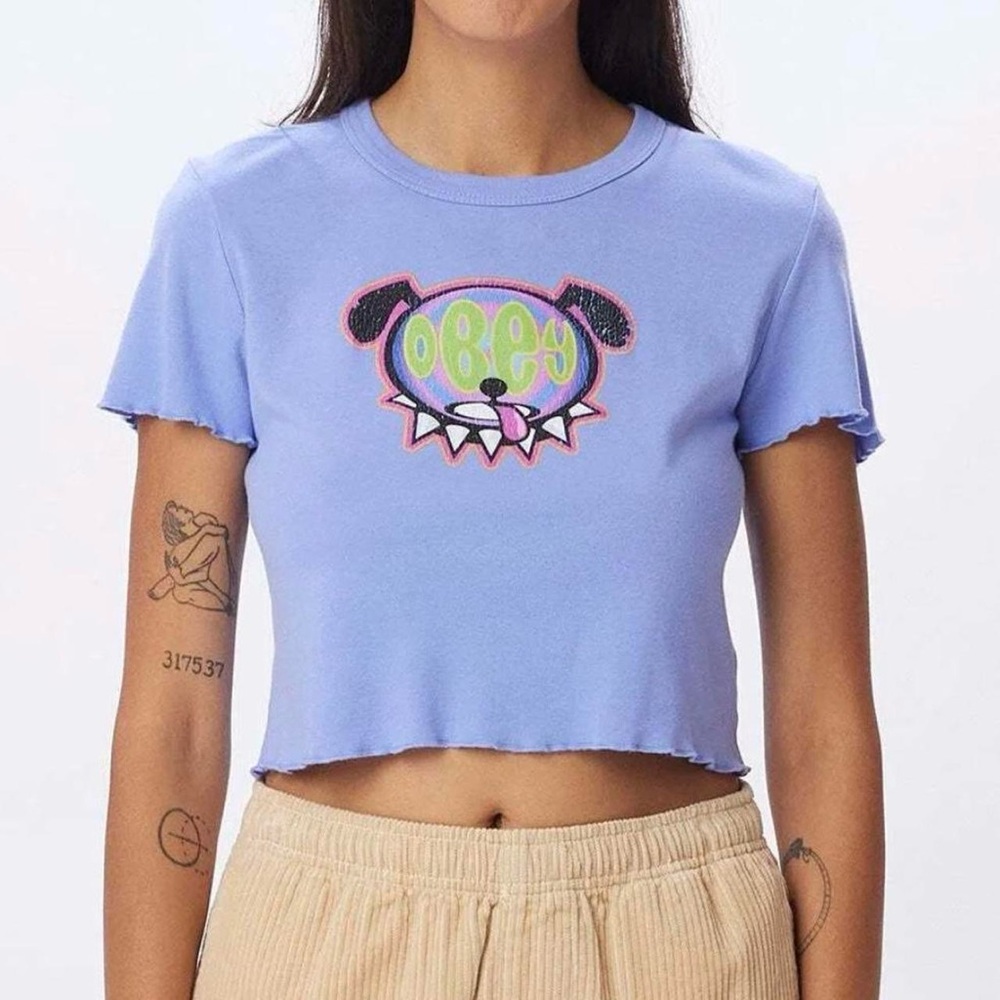 NWT Obey Graphic Baby Tee- Size M